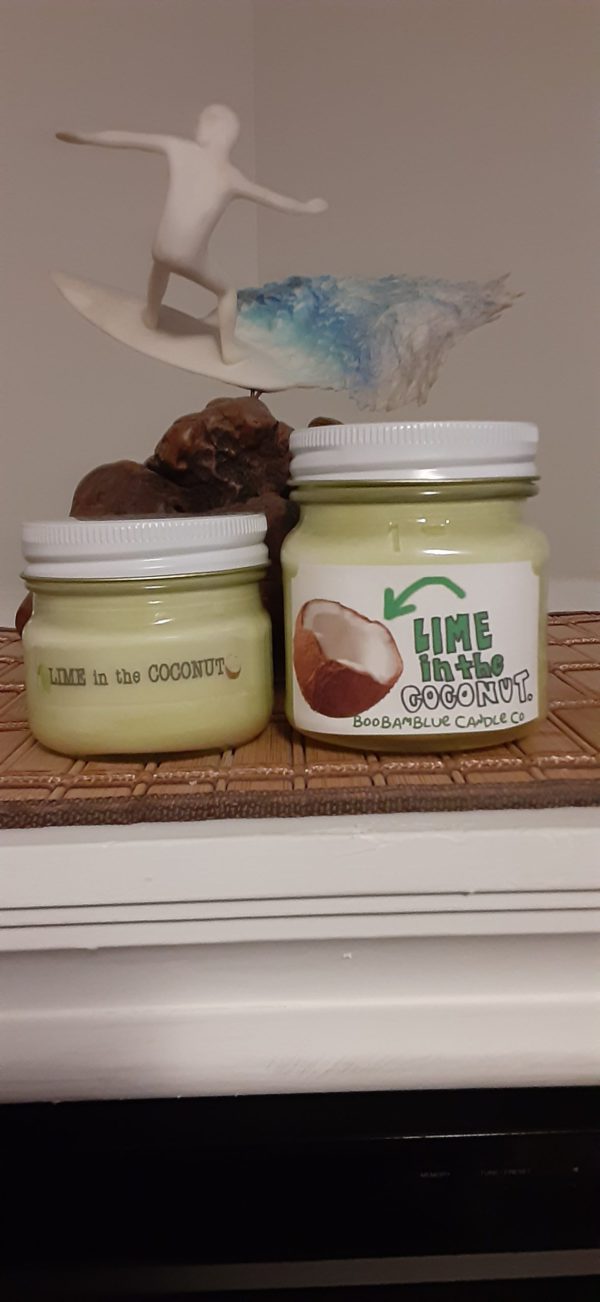 Lime In the CoCoNut Candle - 8oz Mason jar - Image 2