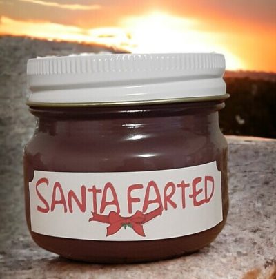 Santa Farted Candle