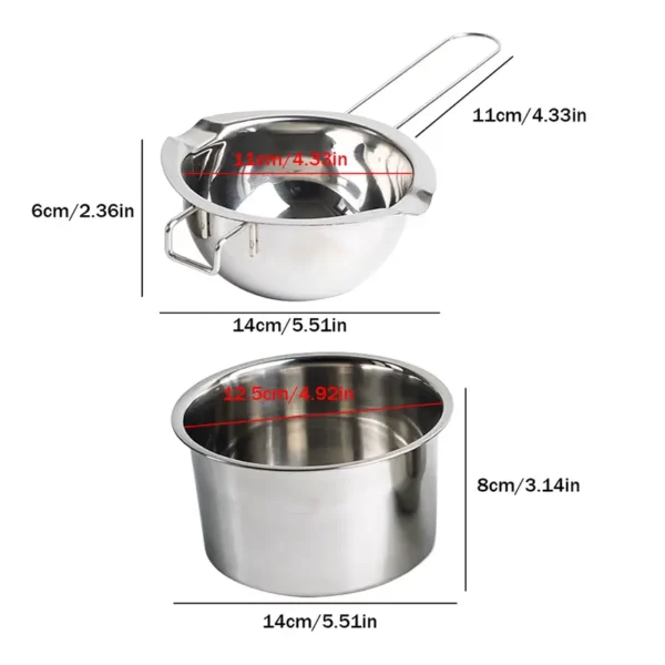 2pcs Candle Wax Melting Pot Set - Image 3