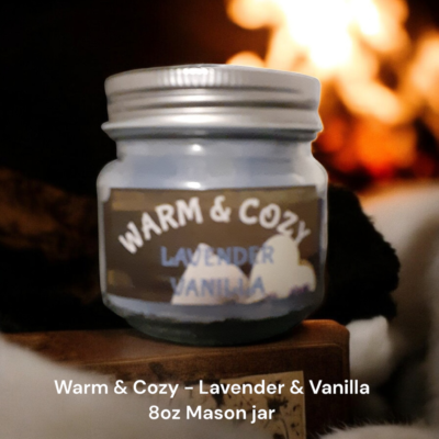 Warm & Cozy Candle - Lavendrer and Vanilla