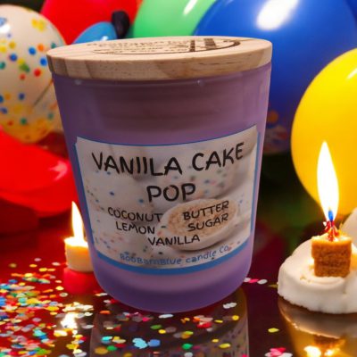 Vanilla Cake Pop Frosted Candle