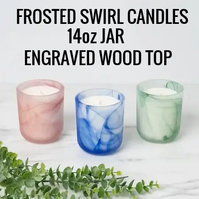 Frosted Swirl Candles 14oz