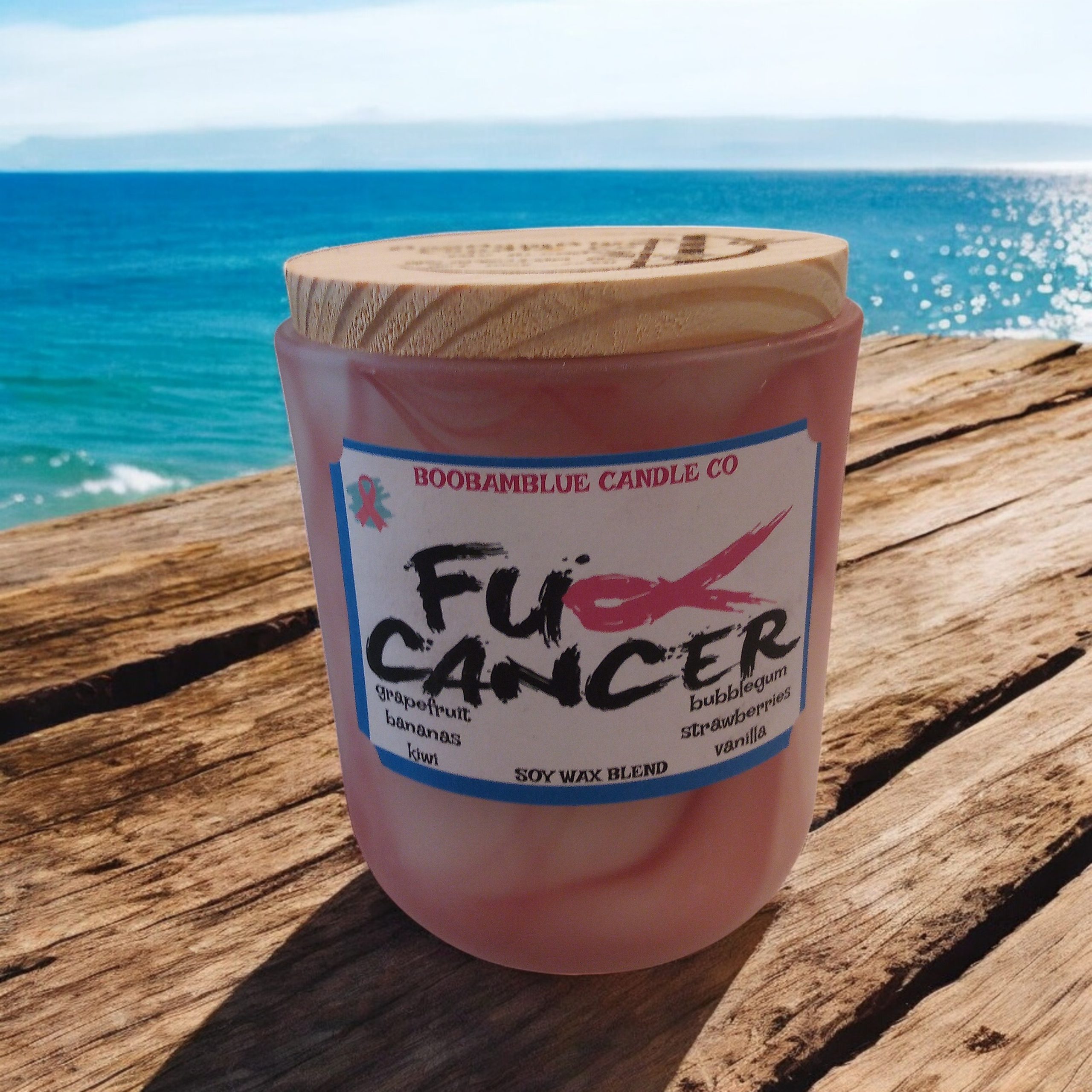 F**k Cancer 14oz Pink Swirl -Monkey Farts
