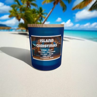 Island Christmas candle